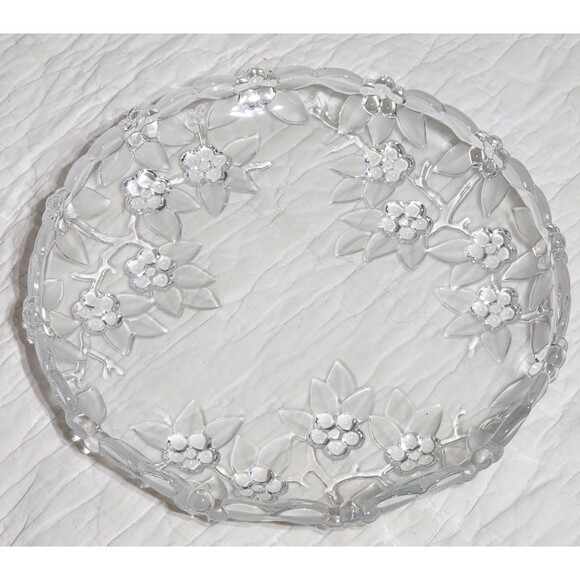 Vintage Mikasa Carmen Satin Glass Serving Tray 12"